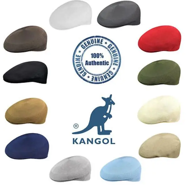 K a n g o l Men's 504 Tropic Ventair Flat Cap Classic Ivy Hat Lightweight Summer Cap with Ventair Ventilation Pattern and Seamless Knit Construction