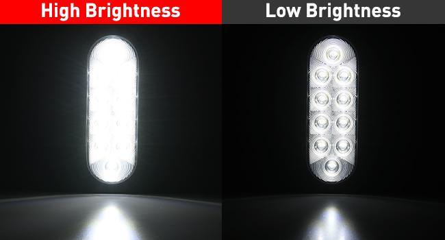 Nilight 4PCS 6" Oval LED Trailer Tail Lights 4PCS 10 LED w/Flush Mount Grommets Plugs Reverse/Back Up Trailer Lights for RV Truck Jeep