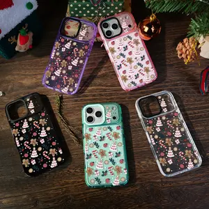 Pink Christmas Tree Phone Case For IPhone 17Pro Max Air 16 15Plus 14 13 12 11 Cases, TPU Gingerbread Man Phone Case, Protection Durable, Girly Iphone Cases, Cute Phonecases For Christmas, Gifts, Girls
