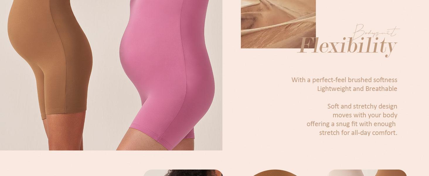 POSHDIVAH Women's Maternity Bodysuit Pregnancy Shapewear Double Lined Sleeveless Tank Top Shorts Romper Jumpsuit pregnancy supply summer clothes cute outfits