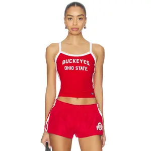 Hype and Vice Ohio State University Sideline Stripes Tank Top in Red