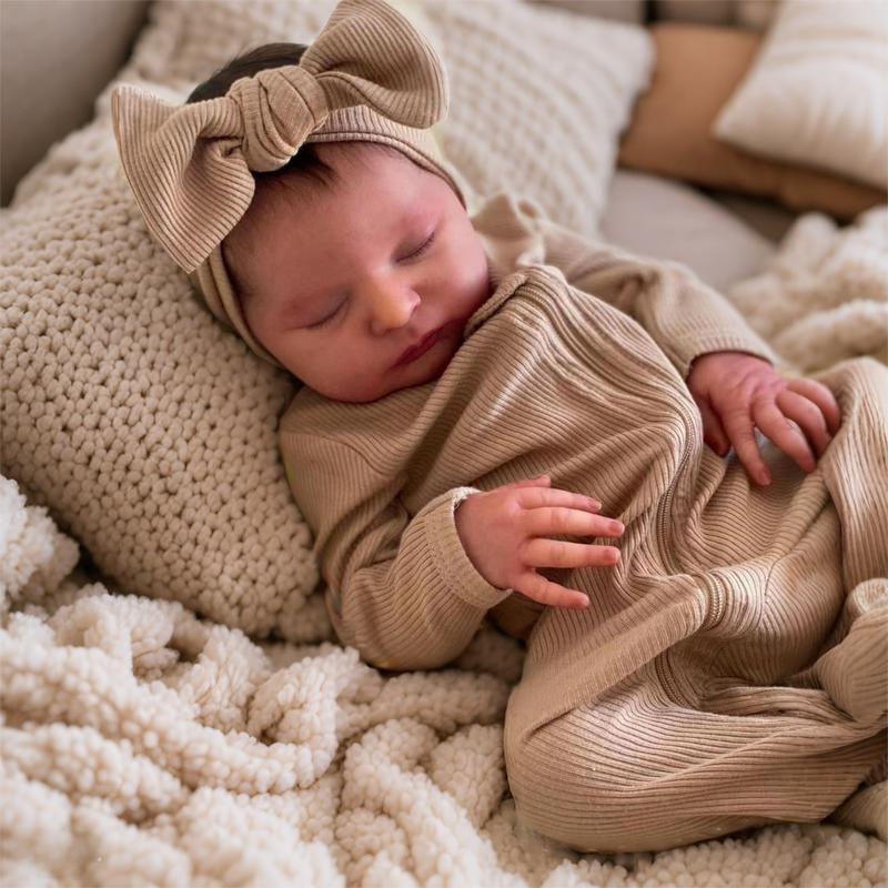 Reborn Baby Dolls 19 inch 48 cm Lifelike Newborn Realistic Weighted Body Handmade Doll with Painted  Hair & Soft Clothes for Kids Ages 3+