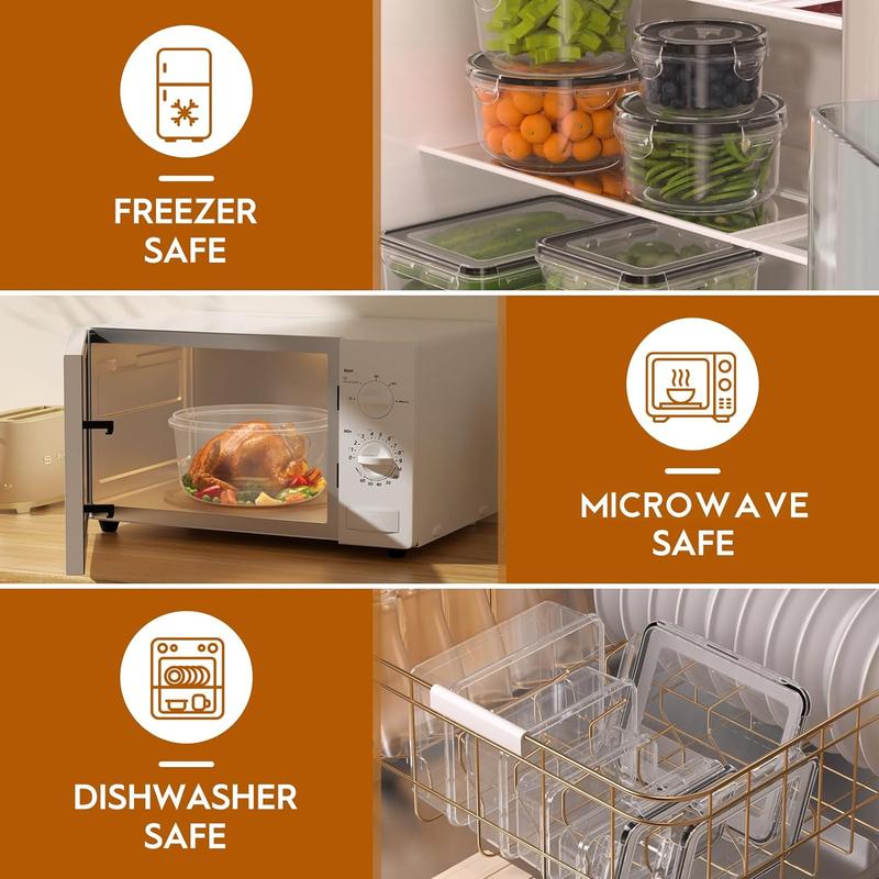[LIMITED TIME DEAL] 40 Pcs Large Plastic Airtight Food Storage Container Set (20 Containers+20 Lids) Leakproof, BPA-Free, Labels&Marker, Kitchen Organization