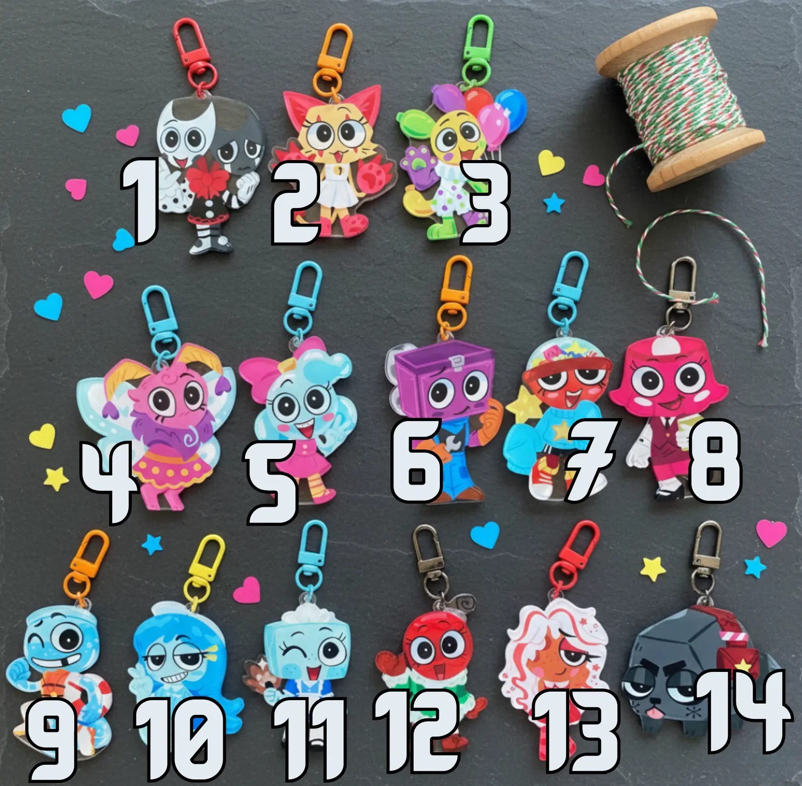 Dandy's World Acrylic Keychain, Roblox Dandys World Razzle