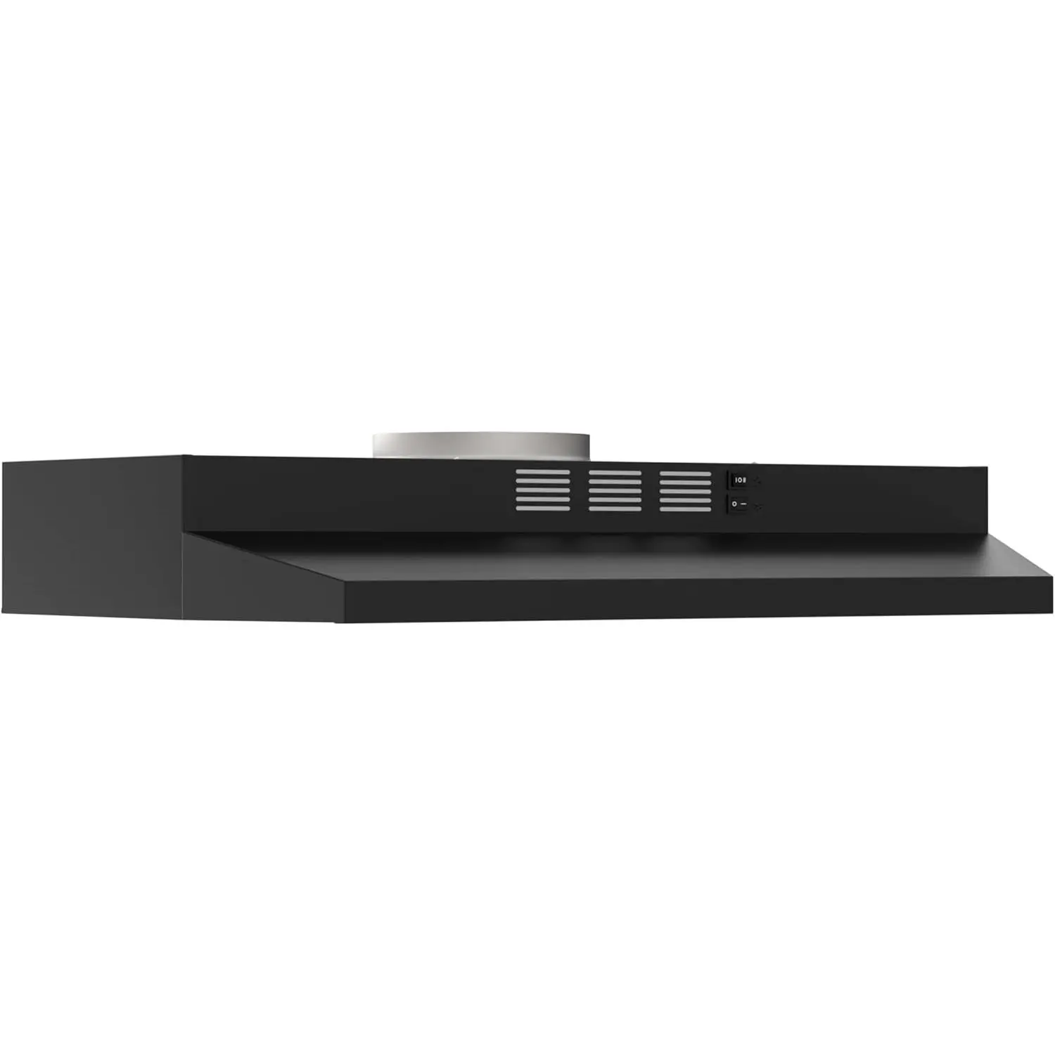 Black Range Hood 30 inch Under Cabinet, Ducted/Ductless Convertible Kitchen Hood, Stainless Steel Stove Vent Hood with 2 Speed Exhaust Fan, Rocker Button Control, 300 CFM  Suction
