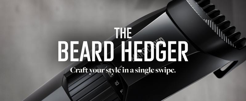 MANSCAPED® The Beard Hedger® - Men's Premium Beard Trimmer, 20 Length Adjustable Blade Wheel, Stainless Steel T-Blade for Precision Facial Hair Trimming