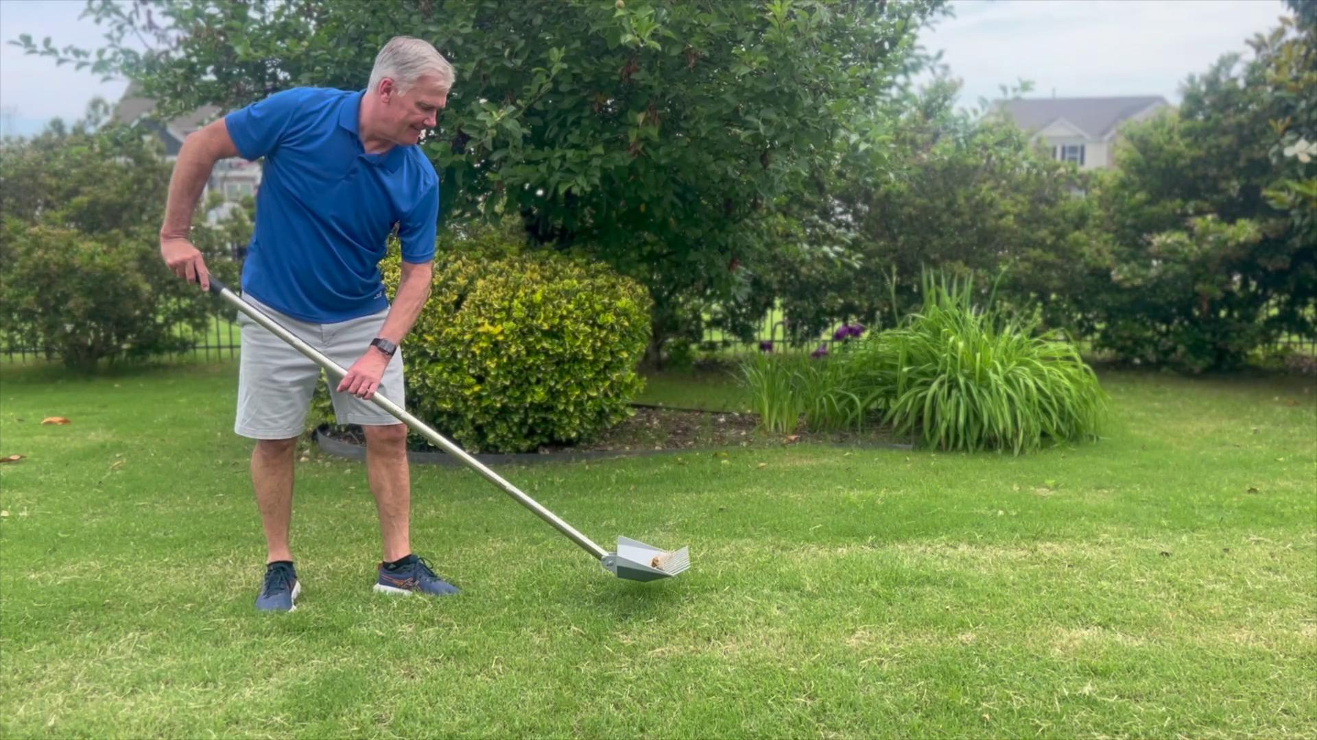 CKLT 66inch Tempered Spring Steel Scoop Heavy Duty Pooper Scooper Long Stainless Steel Handle Dog Pooper Scooper for Large Dogs Outdoor Pet Waste Removal Shovel