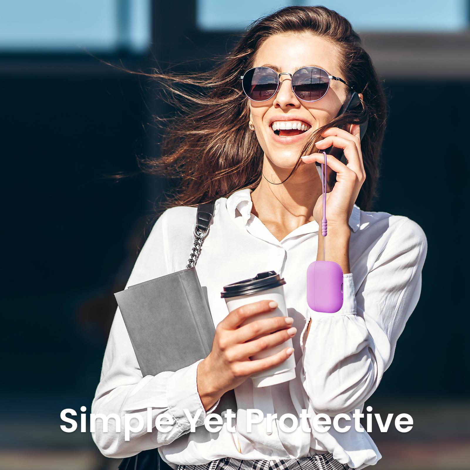 [CASE ONLY] ORNARTO Compatible with AirPods Pro 2 Case 2022, Protective Soft Silicone for AirPods Pro 2nd Generation Case, Front LED Visible Skin Cover Accessories Handheld