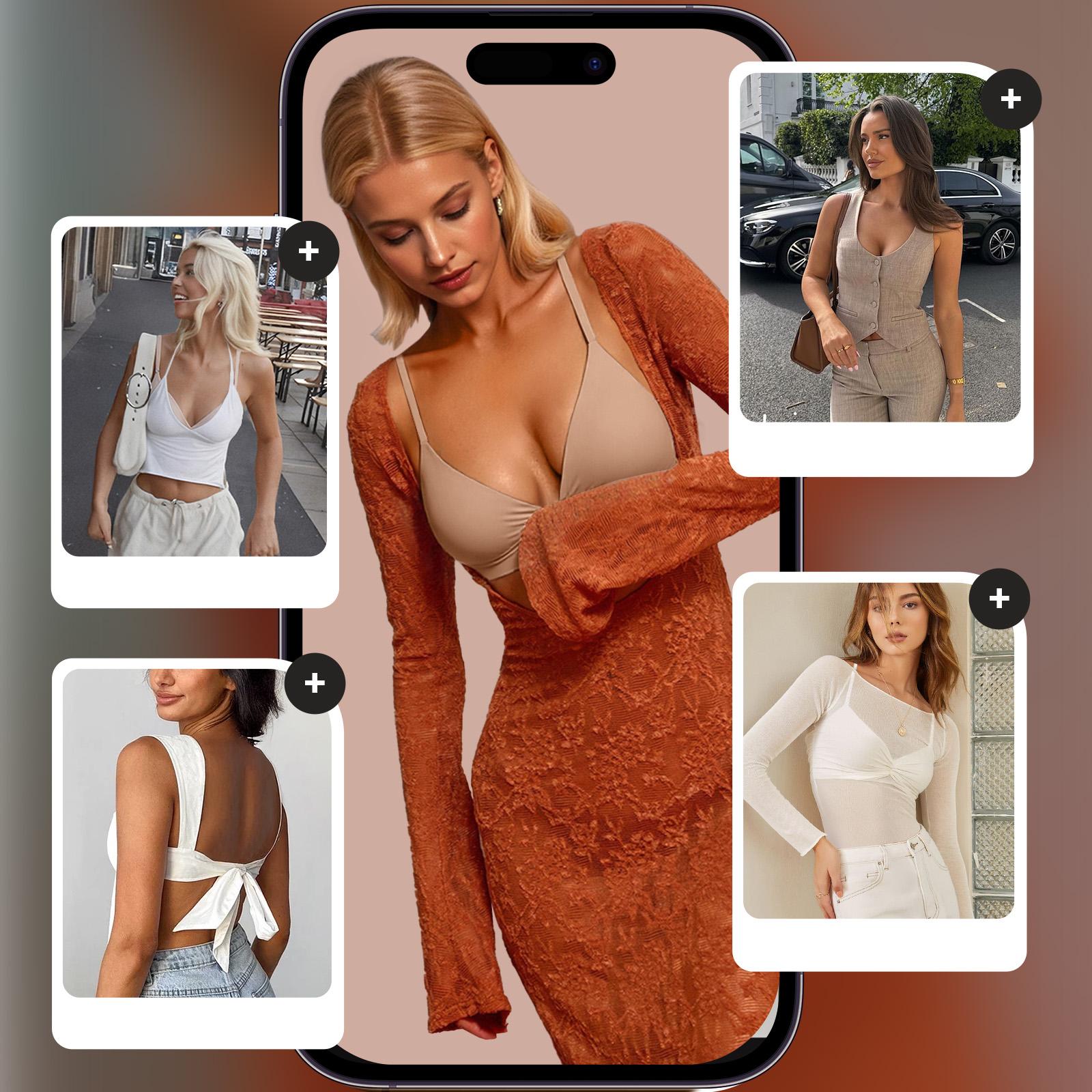 OEAK Womens No Padding No Underwire Non-supportive Comfortable Triangle Bras Sexy Plunge Unlined Bralette Pull On Bra Seamless Everyday Tshirt Bras