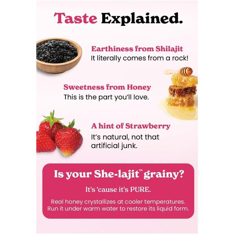 BetterAlt SHE-Lajit Strawberry Honeysticks|Shilajit for Women with Shatavari & Saffron for hormonal Balance & Energy Boost|Tasty Shilajit Honeysticks with Goodness of Pure Himalayan Shilajit|30 Sticks