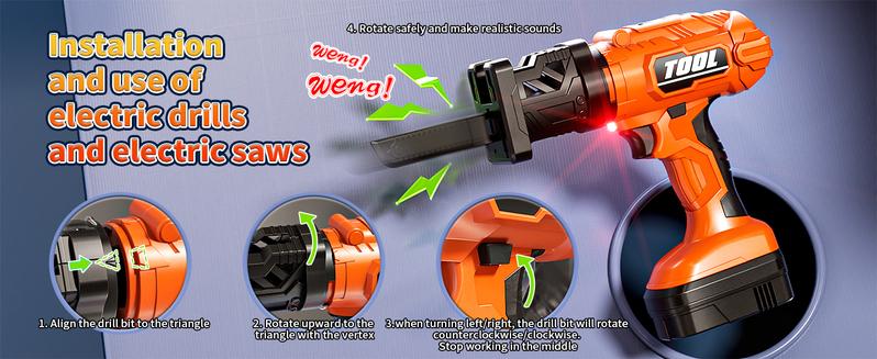 36Pcs Kids Tool Set, Toddler Tool Construction Toys with Belt & Electronic Drill for Boys Girls 3-5, Sturdy Tool Bag Suitable for Outdoor Use 36Pcs Kids Tool Set, Toddler Tool Construction Toys with Belt & Electronic Drill for Boys Girls 3-5, Sturdy Tool Bag Suitable for Outdoor Use