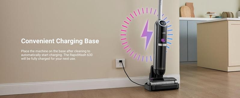 Eureka RapidWash 630 Cordless Wet Dry Cleaner 170° Reclinable Hot Air Drying Self Cleaning Vacuum Mop Combo for Hard Floors Pet Hair Sticky Messes Jumpstart Sale