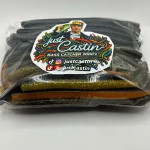 Bass Catcher 3000 Artificial Worm Fishing Lure - 5 Inch Lures Durable Design for Tough Fishing Conditions