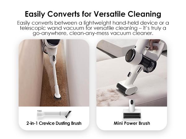 Tineco Pure ONE Station Cordless Vacuum Cleaner with 3L Auto Dust Base, Smart Stick Vacuum Cleaner Powerful Suction & Lightweight, ZeroTangle Brush for Hard Floor, Carpet & Pet Hair, White