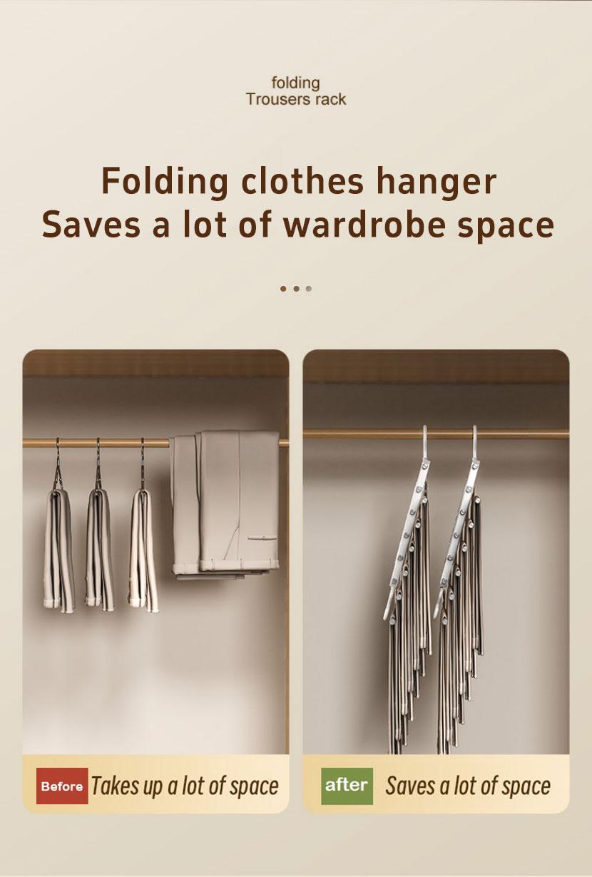 6 Layer Pants Hanger Space Saving Closet Organizer with 65mm Wide Spacing, Anti-Slip Multifunctional Pants Rack for Jeans Trousers Wardrobe 6 Layer Pants Hanger Space Saving Closet Organizer with 65mm Wide Spacing, Anti-Slip Multifunctional Pants Rack for Jeans Trousers Wardrobe