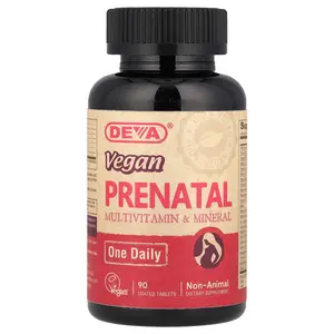 Deva Vegan Prenatal Multivitamin & Mineral, One Daily, 90 Coated Tablets