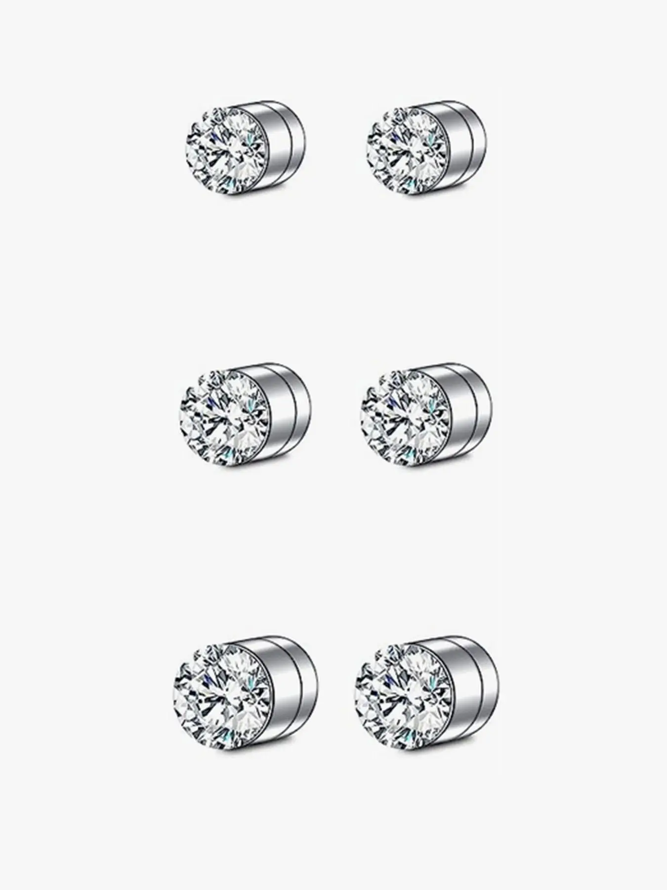 6pcs Unisex Punk Style Rhinestone Nose Rings Set, Nose Rings Hoops, Trendy Simple Nose Rings, Fashionable Body Jewelry for Men & Women for Party Decoration, Nose Piercing Jewelry