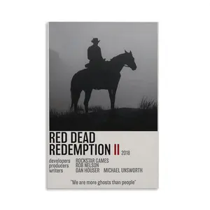 Red Dead Redemption 2 Poster, RDR Posters, Video Game Poster， game poster, collectible gift, game enthusiast poster, player poster, suitable for bedroomliving roomgame room