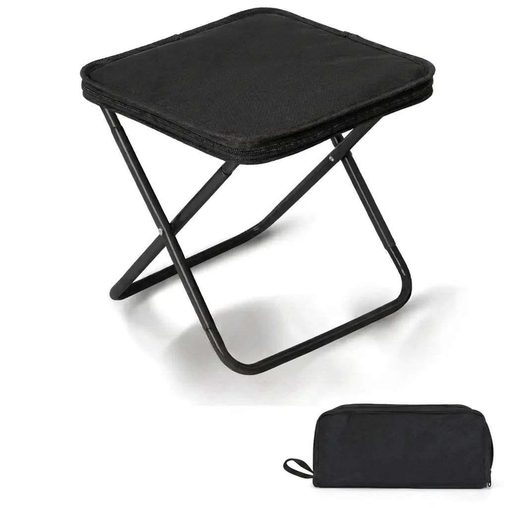 Kerapee Foldable Portable Stool, Lightweight Collapsible Outdoor Seat with Carry Pouch, Easy-Fold Portable Outdoor Equipment for Camping, Hiking Enthusiasts