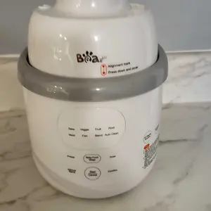 Bear NutriEase AllStage Stainless Steel Baby Food Maker Steamer and Blender, Truly OneStep Baby Food Processor Puree Maker Grinder Mills, Auto Cooking&Grinding for Healthy Homemade Baby Food, BPA-Free