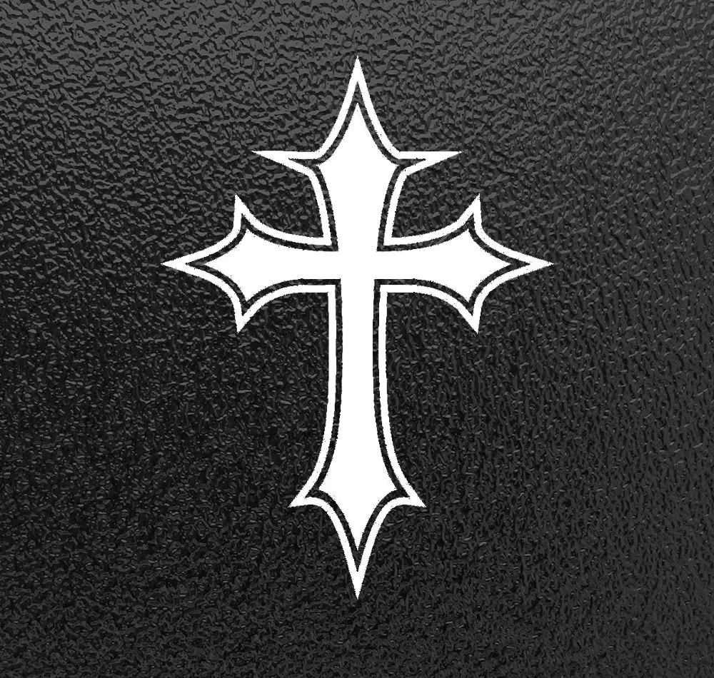Cross Symbol Vinyl Decal Sticker High Quality Waterproof Christian Faith Symbol