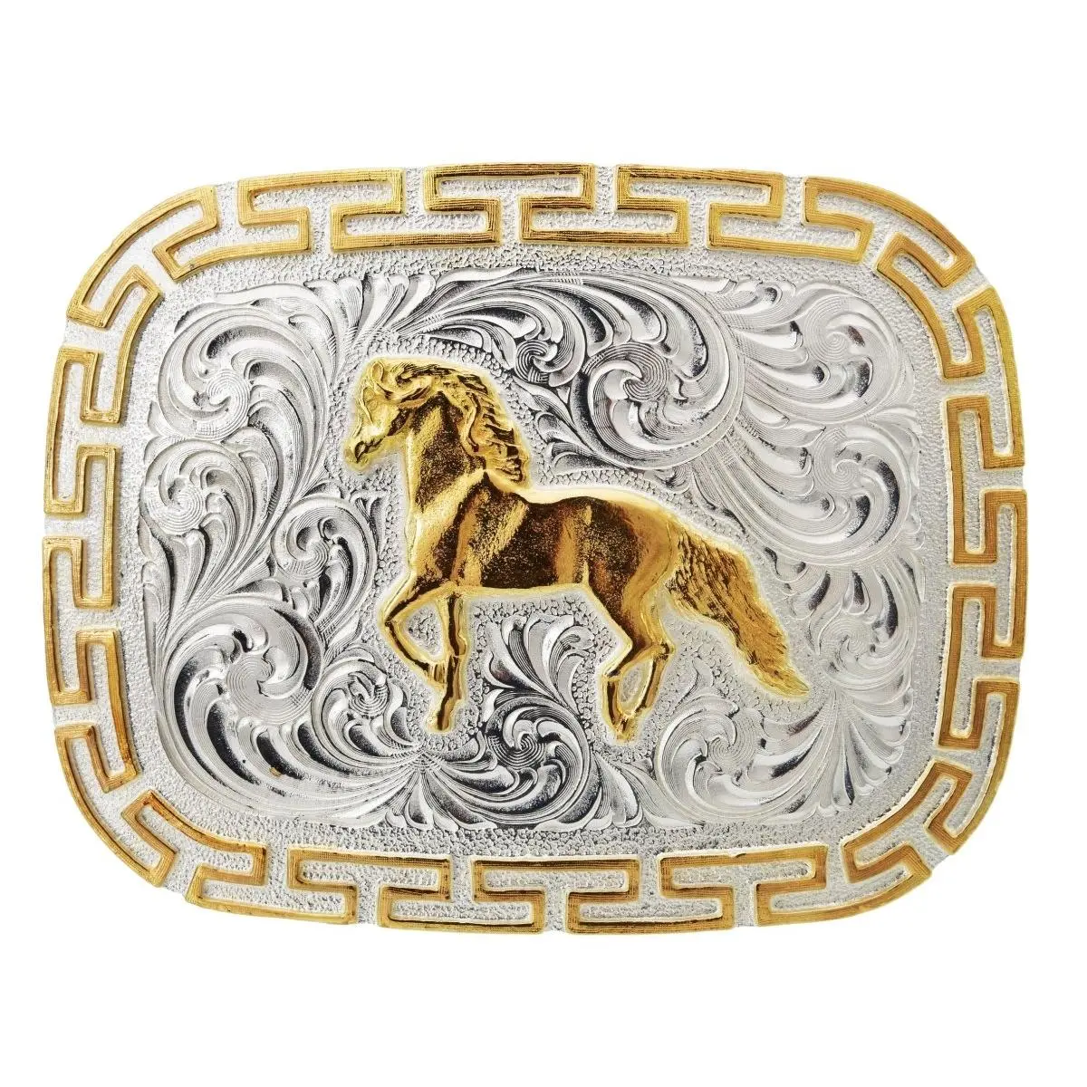 Hebilla Vaquera para Cinto de Caballo Color Oro WD-1254