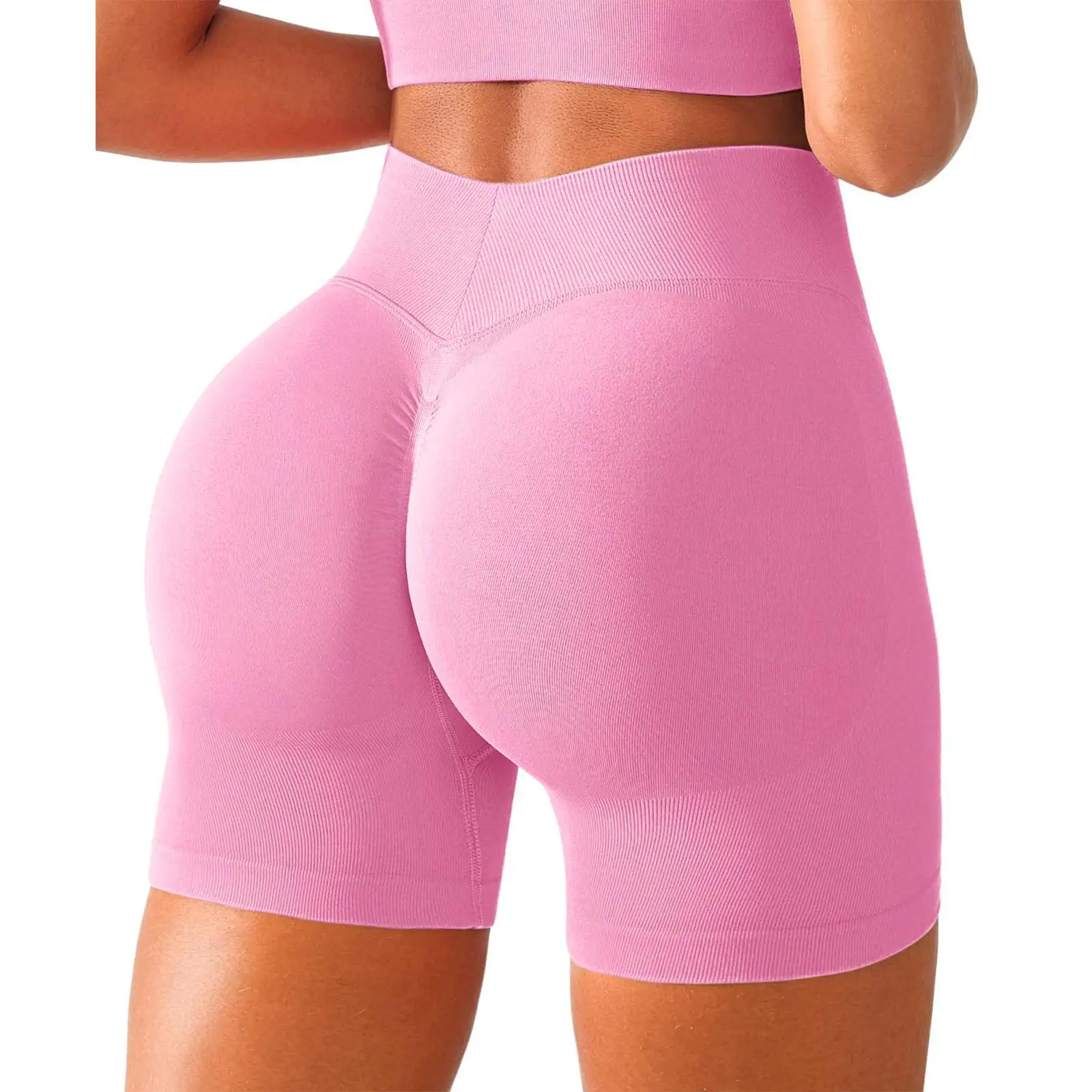 BRXL【Discount for live】Lycra Fabric Seamless High Waisted Tummy Control Yoga Impact Shorts - Comfortable Fit Versatile Style for Yoga and Active Lifestyle in Green - Gym Exercise Activewear-BRXL-1NEW, summerwins,travel essentials,camping essentials