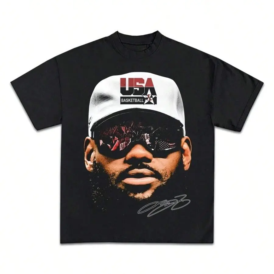 LeBronES JamEes Basketball Star T Shirt Men Women Short Sleeve Cotton American Vintage Brand T-Shirts Summer Tops Streetwear
