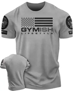 074. Gymish Flag Funny Workout Gym T-Shirt for Men Athletic Training Apparel Athleisure Street Fit