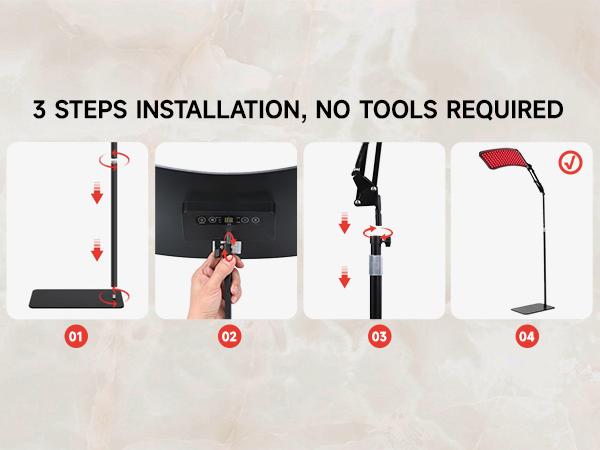 Renergy red light therapy device, detachable panel with stand, suitable for face, back and whole body, used for muscle recovery, fitness, relieving muscle pain and inflammation, improving vision and sleep quality Healthy Alternative
