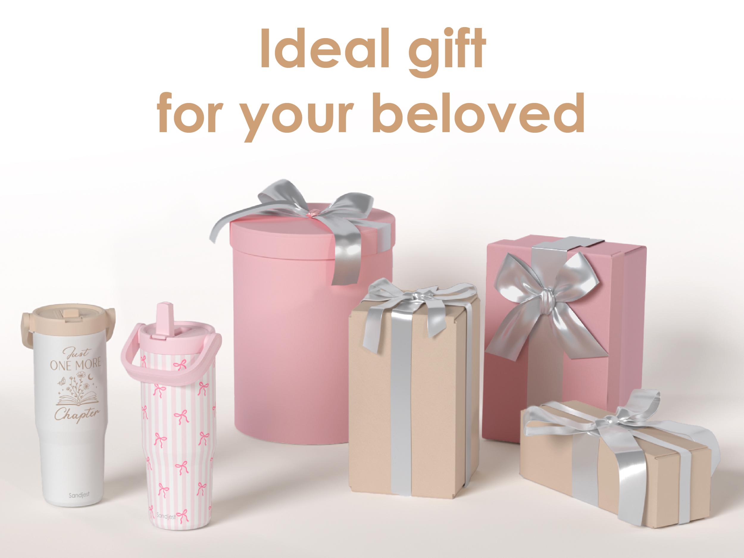 SANDJEST 30oz Insulated Tumbler with Straw Lid & Carry Handle, Leak Proof Stainless Steel, Cupholder Friendly, Travel Outdoor Spring Mother's Day Gift