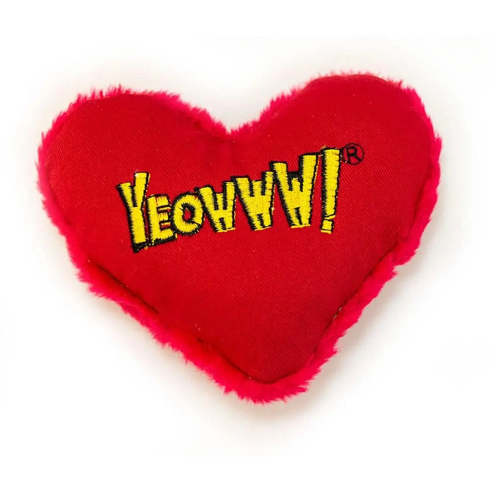 Ducky World Yeowww! Hearrrt Attack Catnip Toy - Heart Shape 100% Organic USA Grown Catnip