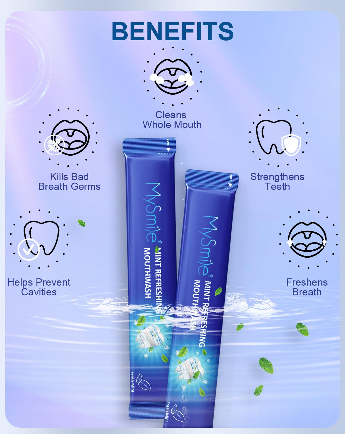 MySmile Mouthwash Alcohol Free, Travel Mouthwash Helps Kill 99% of Bad Breath Germs, Prevents Cavities, Fluoride Free(0.41 Fl Oz (Pack of 30)) MySmile Mouthwash Alcohol Free, Travel Mouthwash Helps Kill 99% of Bad Breath Germs, Prevents Cavities, Fluoride Free(0.41 Fl Oz (Pack of 30))