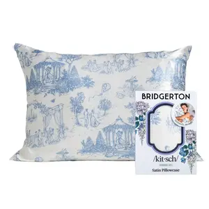 Bridgerton x Kitsch Satin Pillowcase in Garden Toile Bridgerton x Kitsch Satin Pillowcase in Garden Toile