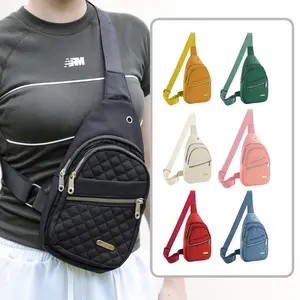 Sling Bag Multi Pockets Crossbody Bag Chest Bag Cross Body Bag Fanny Pack for Outdoors Hiking Traveling Daily Use for Women Men