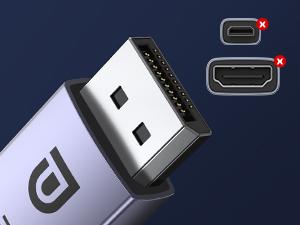 UGREEN 16K DisplayPort Cable 2.1 [VESA Certified] DP2.1 40Gbps Support 8K@240Hz 4K@240Hz HDR, HDCP, DSC 1.2a, Braided Display Port Cable Cord Compatible FreeSync G-Sync Video Card Monitor, 6.6FT