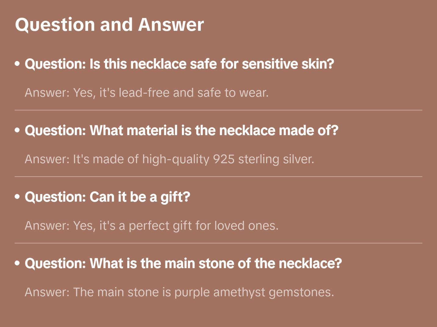 Amethyst Cubic Zircon Gemstones Necklace