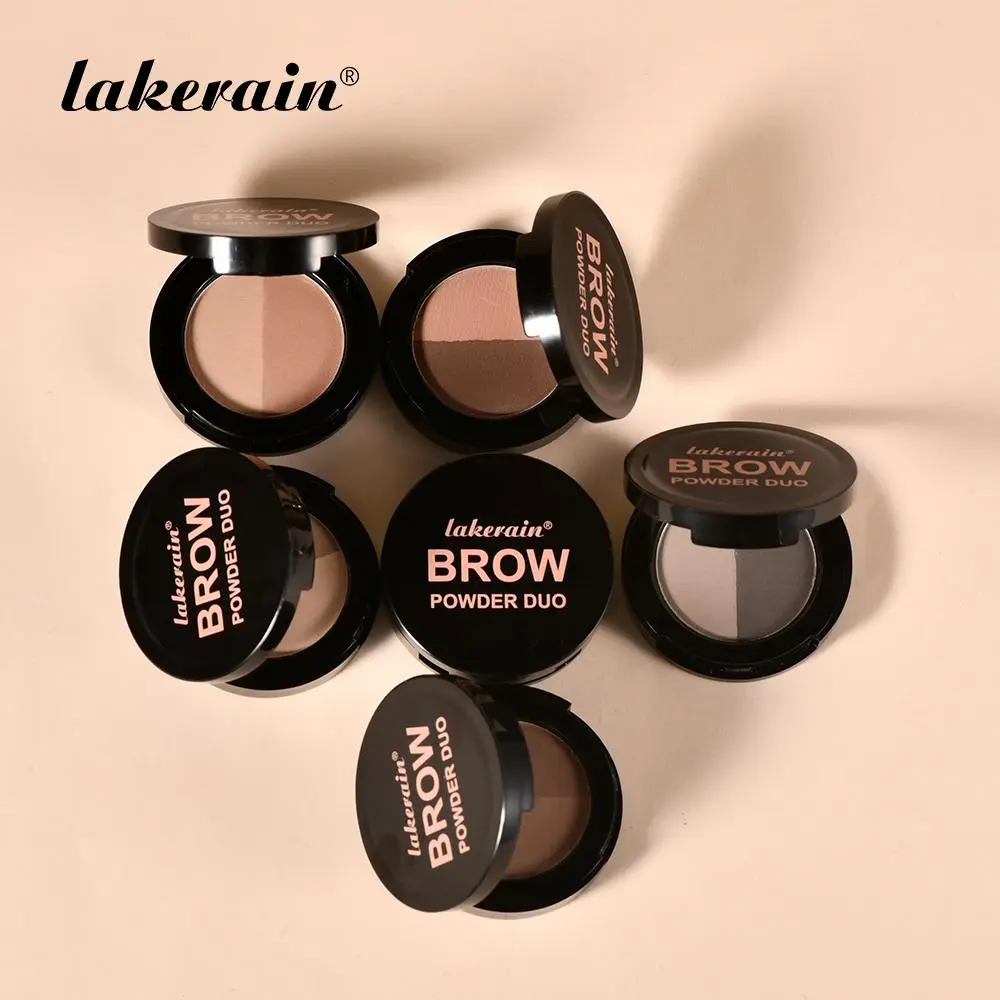 2 Counts Dual-Tone Eyebrow Powder - Light & Dark Shades, High-Pigment Brow Powder for Natural Look, Waterproof & Long-Lasting, Multi-Use as Contour Powder & Nose Sculpting, Suitable for All Skin Tones, Eyebrow Makeup Products (2 Colors)