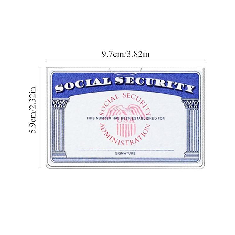 Pack of 10 protective sleeves for Social Security cards and health  insurance cards, made from 24-micron thick transparent PVC  waterproof ID  card, debit/credit card sleeves (10 pieces) - TikTok Shop