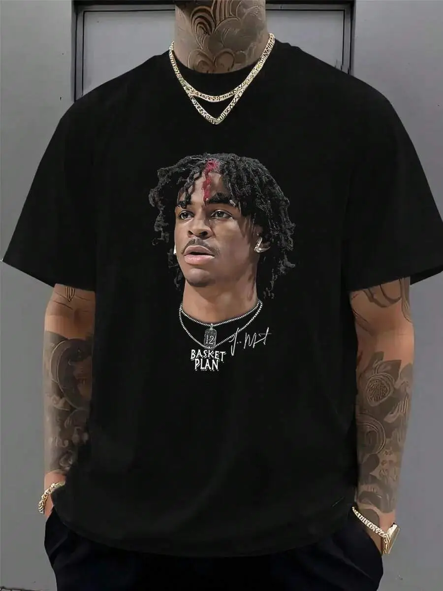[Retro Basketball Star T-Shirt]Ja Morant |   Must-Have T-Shirt For Basketball Fans |   100% Cotton |   Suitable For Everyday Wear, As A Gift, Or For Playing Basketball |   Unisex |   Crew Neck, Regular Fit, Casual, Sporty, And A Great Gift For Men.