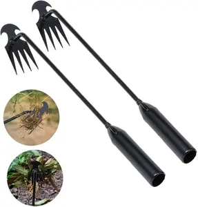 【Free Shipping 】Dual Purpose Manual Weeders Tool, 4 Teeths Stainless Steel Hook Weed Puller Tool, Weeding Artifact Uprooting Weeding Tool, Multi functional Hand Weeder Tools for Garden puller tool Hoe