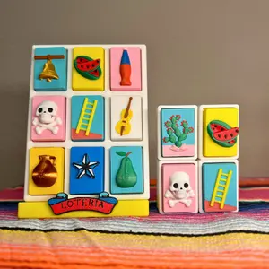 Lotería Stress Relief Fidgeting Clickers 3D-Printed Fidgets Inspired by Mexican Loteria