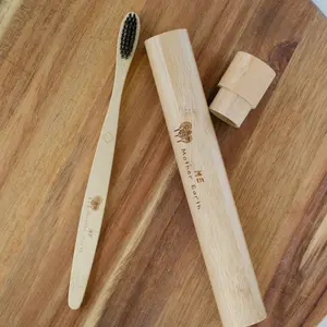 Bamboo Travel Toothbrush Case