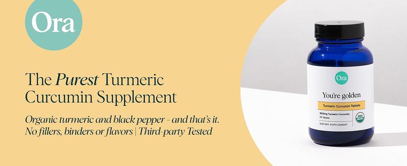 Ora Organic Turmeric Curcumin with Piperine - Pure Extracts for Joint Stress and Cardiovascular Health, Support Healthy Cognitive Function, No Filler Ingredients - 90 Vegan Tablets, 1 Month Supply Ora Organic Turmeric Curcumin with Piperine - Pure Extracts for Joint Stress and Cardiovascular Health, Support Healthy Cognitive Function, No Filler Ingredients - 90 Vegan Tablets, 1 Month Supply