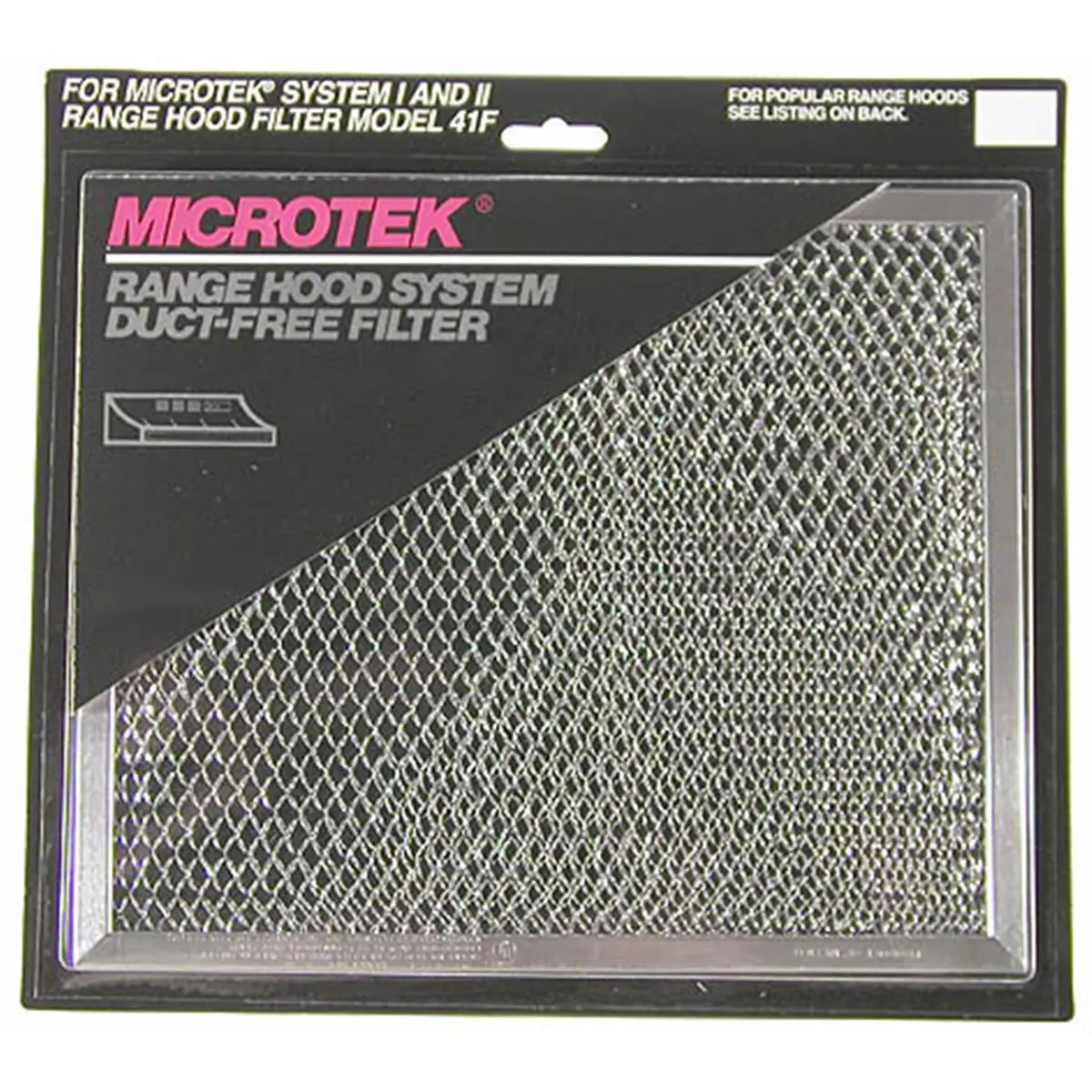 212 MAIN Rectangular Carded Metal Mesh Ductless Range Hood Grease Filter - Broan/Nautilus 41F Model Replacement Parts, 11.38x9.5in, Fits Broan Nw3001 (2960-1762), for Kitchen Appliances, Sears Compatible