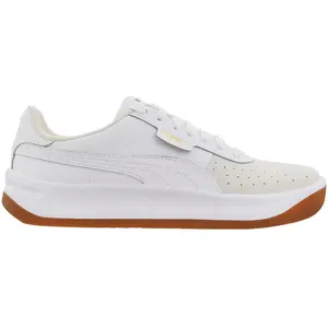 PUMA Womens California Exotic Perforated Lace Up Sneakers Shoes Casual - White