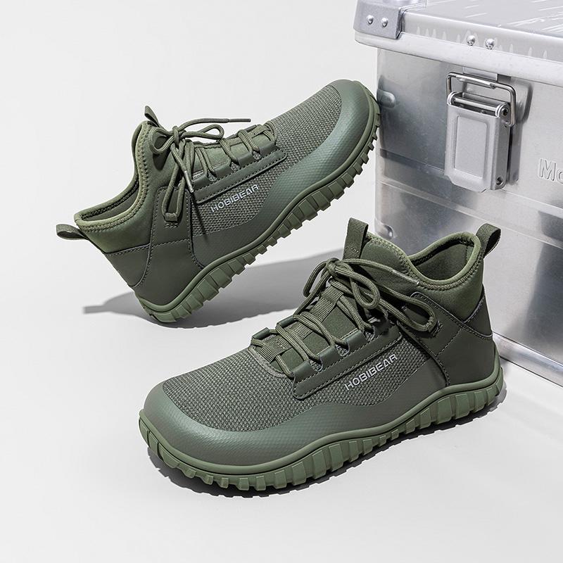 HOBIBEAR Wide Toe Wide Fit Fashion Couple Sneakers High Top Lightweight Slip-Resistant Outdoor Hiking Shoes