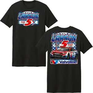 Kyle Larson 2026 Shirt, Kyle Larson #5 Valvoline Patriotic Speed Camaro Graphic Tee, Soft Cotton Blend, Unisex Fit for NASCAR & Larson Fans, Perfect Gift for Cup Series Supporters