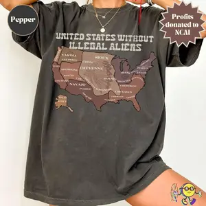 US without Illegal Aliens: Native Land, Liberal Thanksgiving shirt, Abolish ICE Comfort Colors Tee BRY