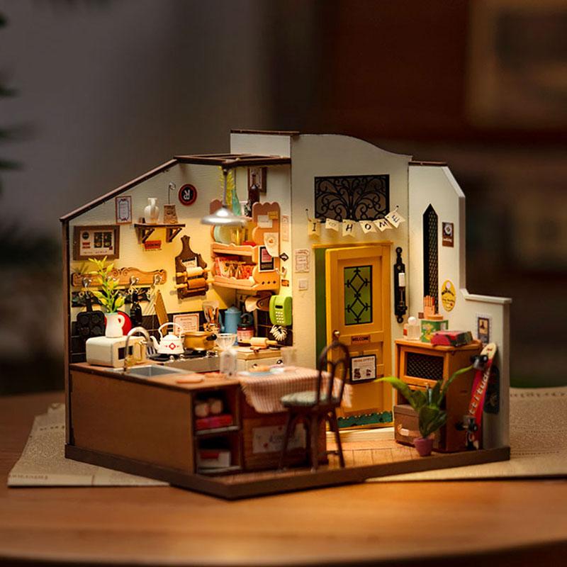 Rolife DIY Miniature Cozy Kitchen House Kit for Adults to Build, Tiny House Making Kit with Furnitures, Halloween/Christmas Decorations/Gifts for Family and Friends (Cozy Kitchen) Rolife DIY Miniature Cozy Kitchen House Kit for Adults to Build, Tiny House Making Kit with Furnitures, Halloween/Christmas Decorations/Gifts for Family and Friends (Cozy Kitchen)